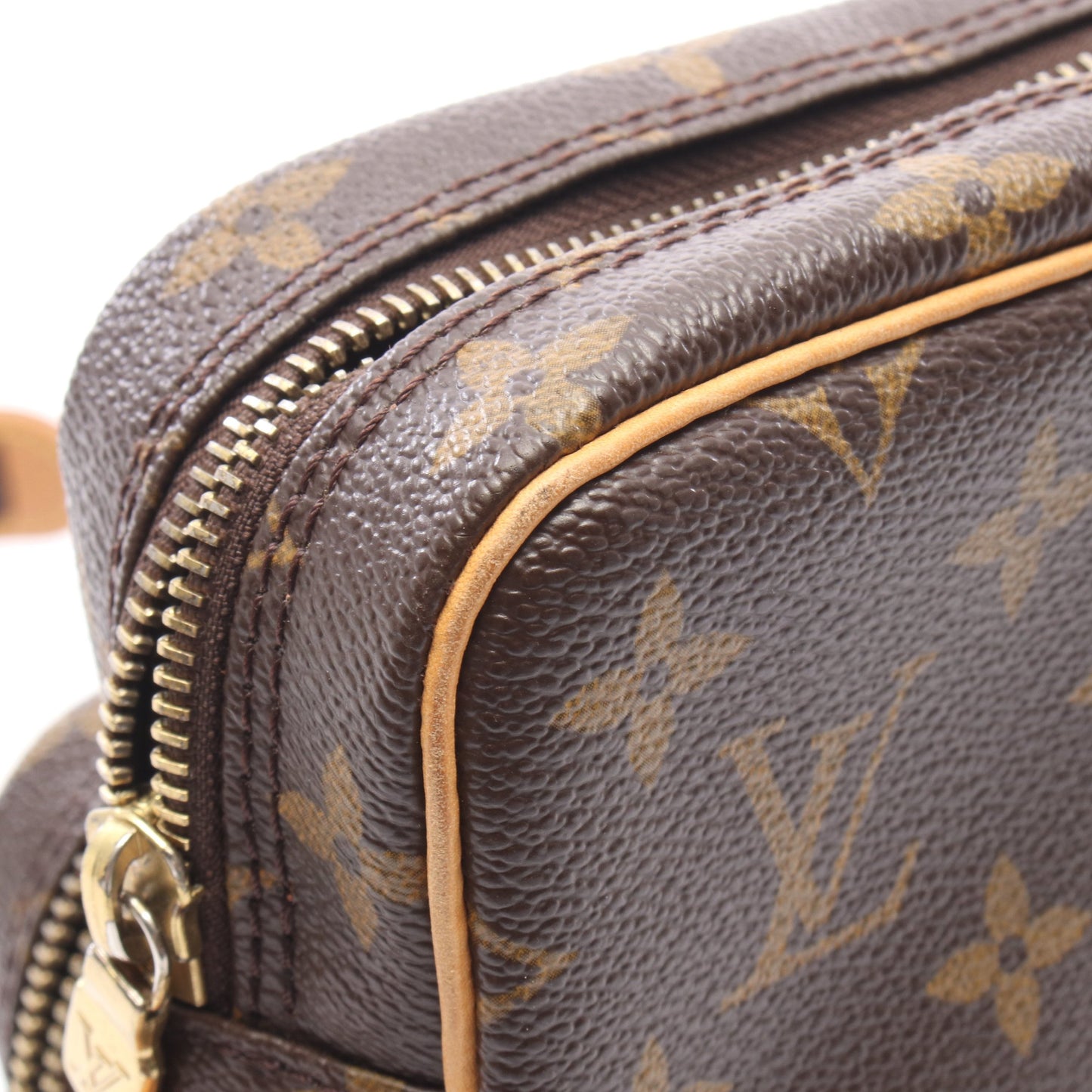 アマゾン モノグラム ショルダーバッグ PVC レザー ブラウン ルイヴィトン バッグ LOUIS VUITTON