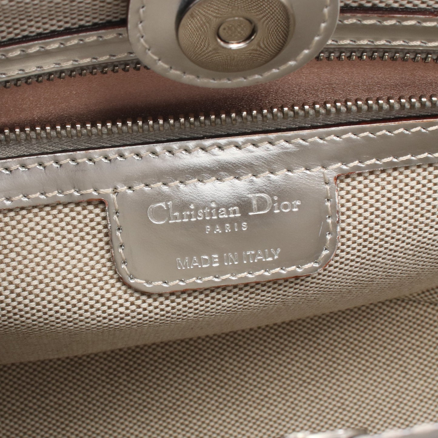 オブリーク ハンドバッグ トートバッグ レザー シルバー クリスチャンディオール バッグ Christian Dior