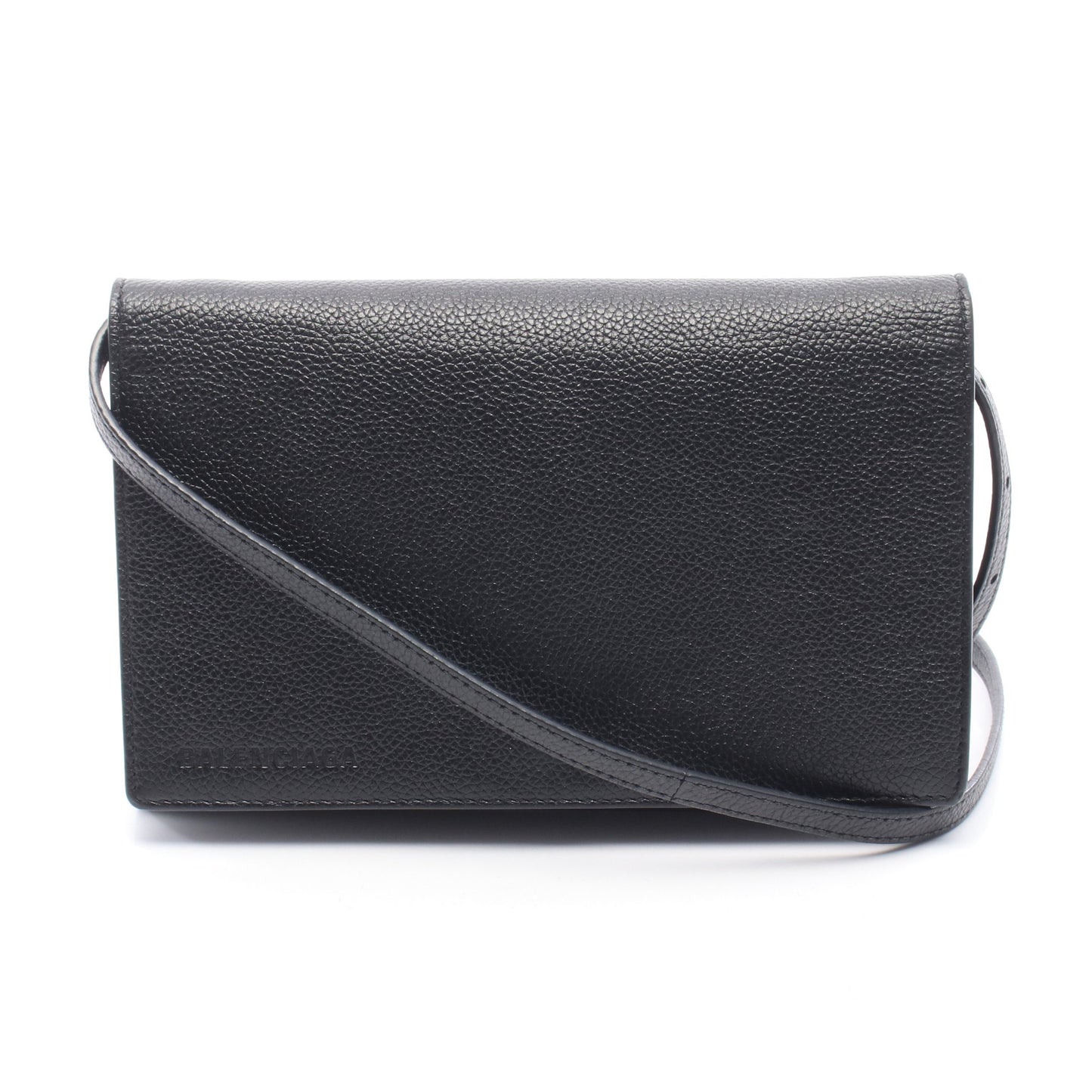 ロゴ ショルダーバッグ ショルダーバッグ レザー ブラック バレンシアガ バッグ BALENCIAGA