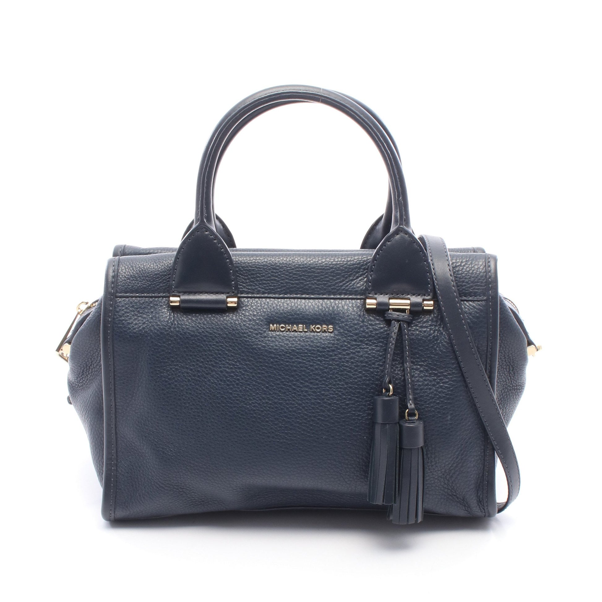 2WAY ハンドバッグ レザー ネイビー マイケルコース バッグ MICHAEL KORS