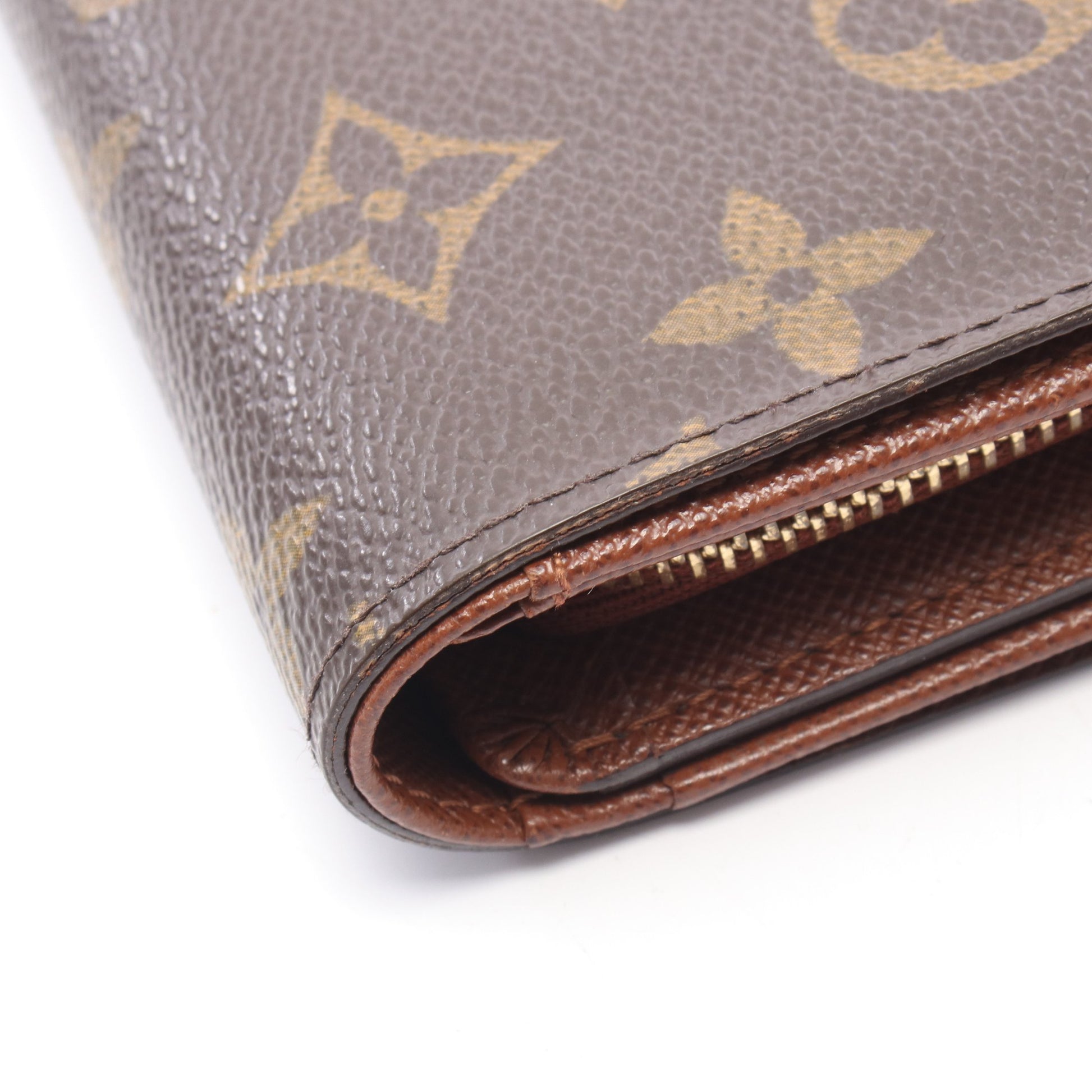 ポルトモネ ビエ トレゾール モノグラム 二つ折り財布 PVC レザー ブラウン ルイヴィトン 財布・小物 LOUIS VUITTON