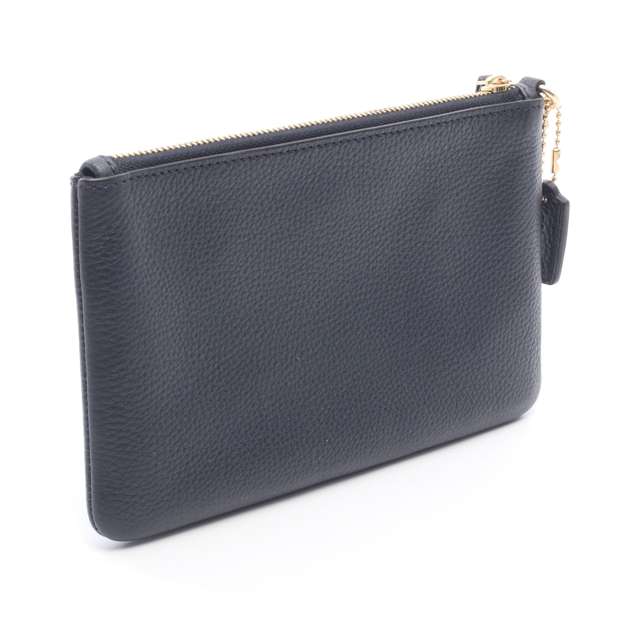 コーチ COACH ポーチ ヴィンテージ　ネイビー スモール リストレット ポーチ レザー ネイビー コーチ – RECLO