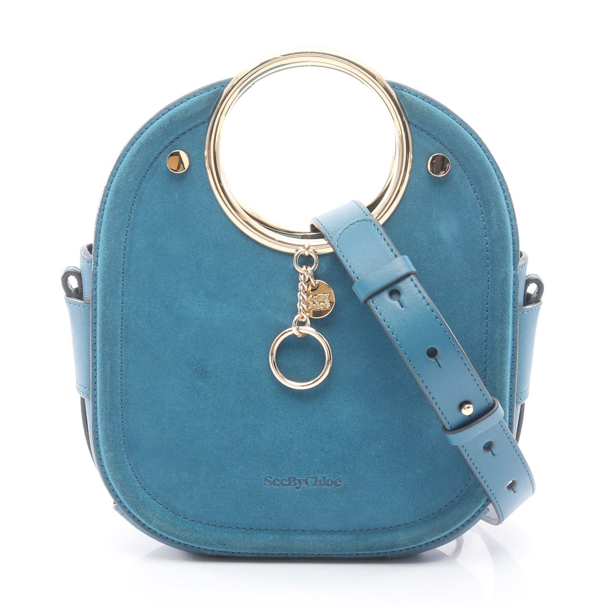 MARA 2WAY ハンドバッグ スエード ブルー シーバイクロエ バッグ See by Chloe