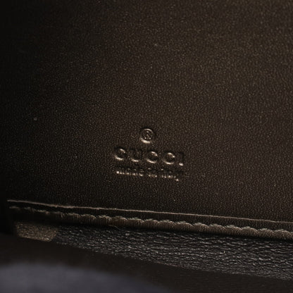 マイクログッチシマ ラウンドファスナー長財布 エナメルレザー カーキグリーン グッチ 財布・小物 GUCCI