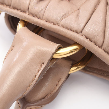 マテラッセ 2WAY ハンドバッグ レザー ピンクベージュ ミュウミュウ バッグ miu miu