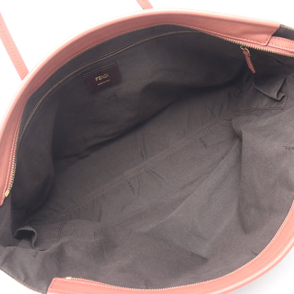 ペカン ショルダーバッグ トートバッグ キャンバス レザー ブラウン ピンクブラウン フェンディ バッグ FENDI