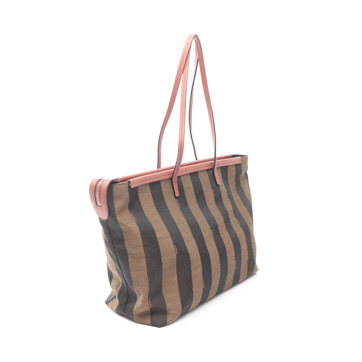 ペカン ショルダーバッグ トートバッグ キャンバス レザー ブラウン ピンクブラウン フェンディ バッグ FENDI