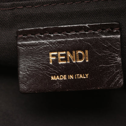 ペカン ショルダーバッグ トートバッグ キャンバス レザー ブラウン ピンクブラウン フェンディ バッグ FENDI