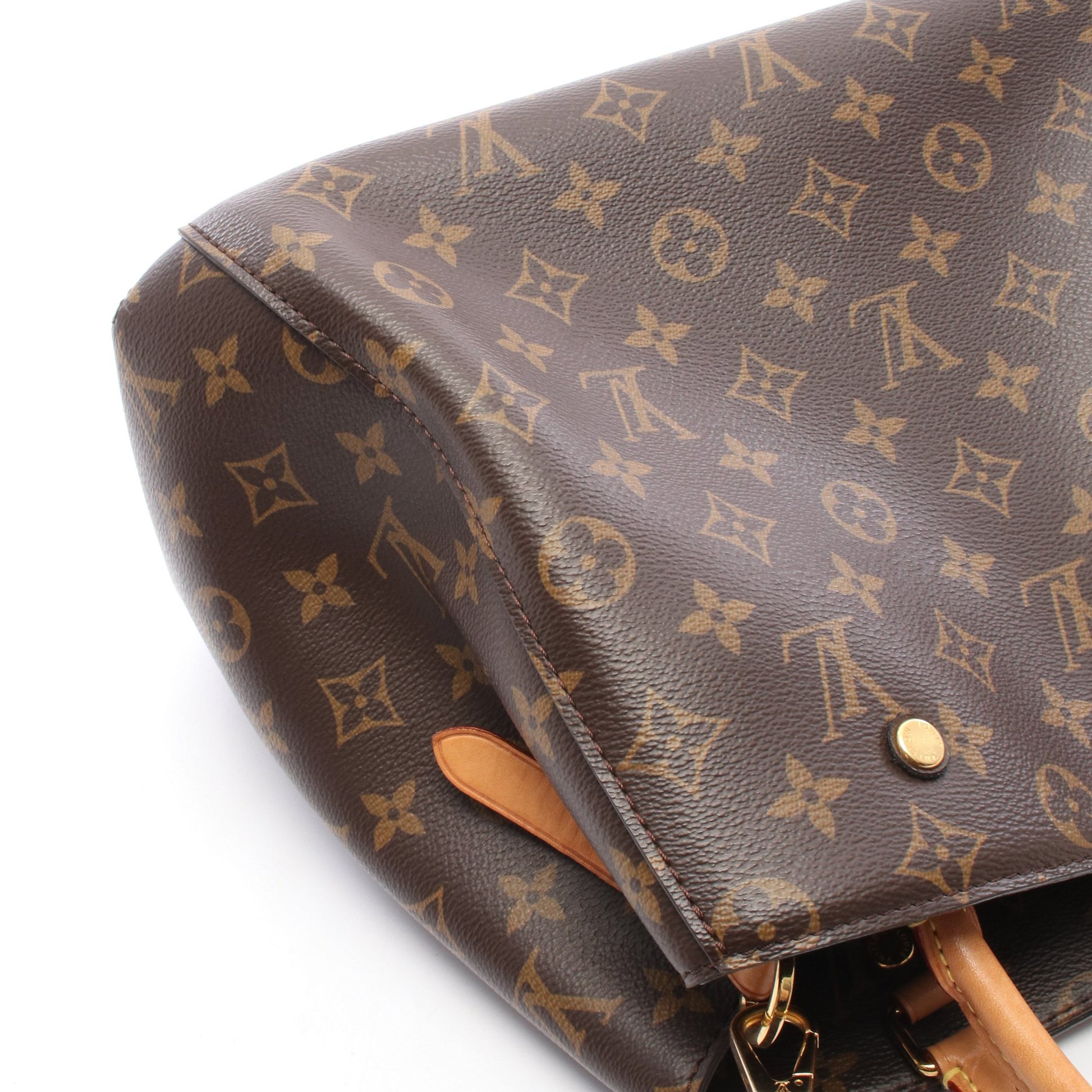 モンテーニュMM モノグラム 2WAY ハンドバッグ PVC レザー ブラウン ルイヴィトン バッグ LOUIS VUITTON