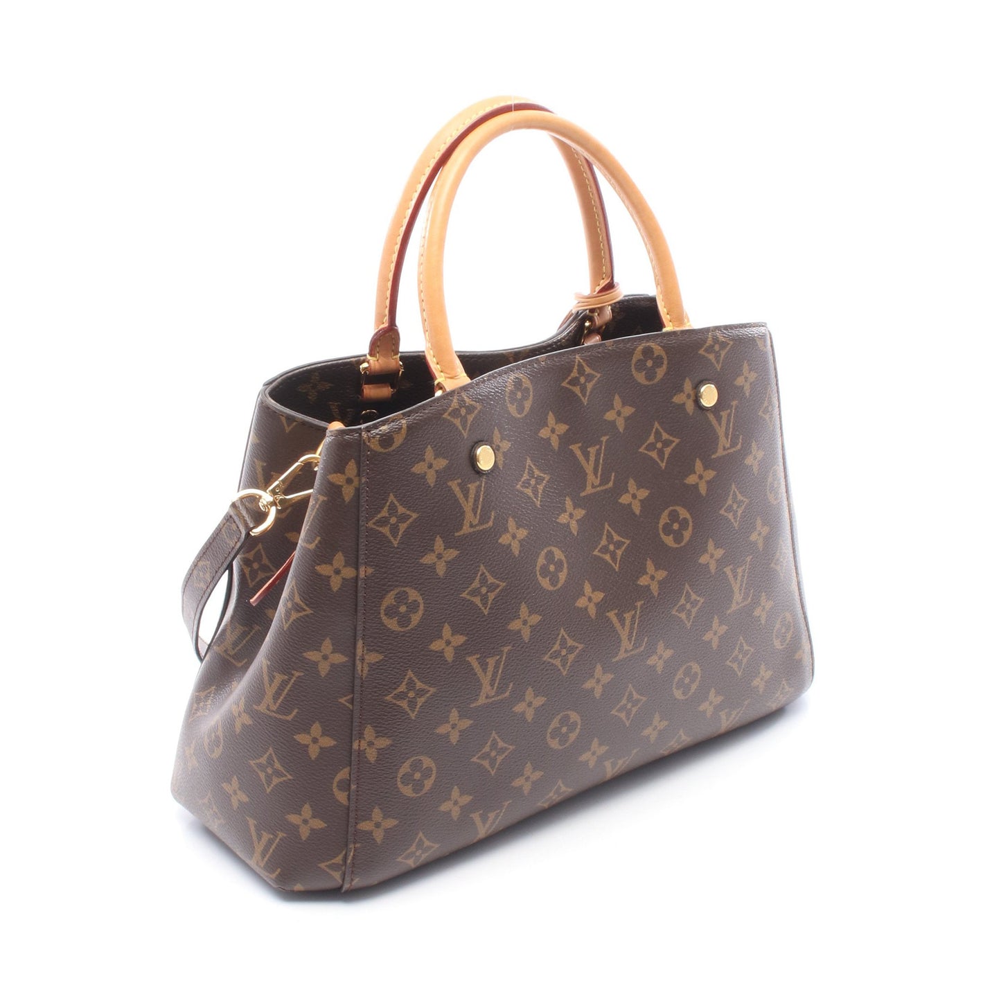 モンテーニュMM モノグラム 2WAY ハンドバッグ PVC レザー ブラウン ルイヴィトン バッグ LOUIS VUITTON
