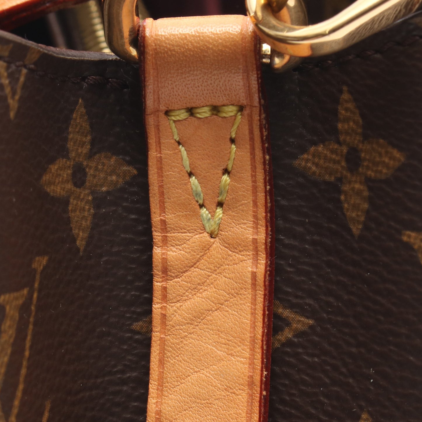 モンテーニュMM モノグラム 2WAY ハンドバッグ PVC レザー ブラウン ルイヴィトン バッグ LOUIS VUITTON