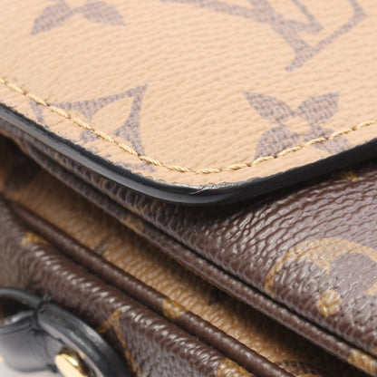 ポシェット メティス MM モノグラムリバース 2WAY ハンドバッグ PVC レザー ブラウン ブラック ルイヴィトン バッグ LOUIS VUITTON