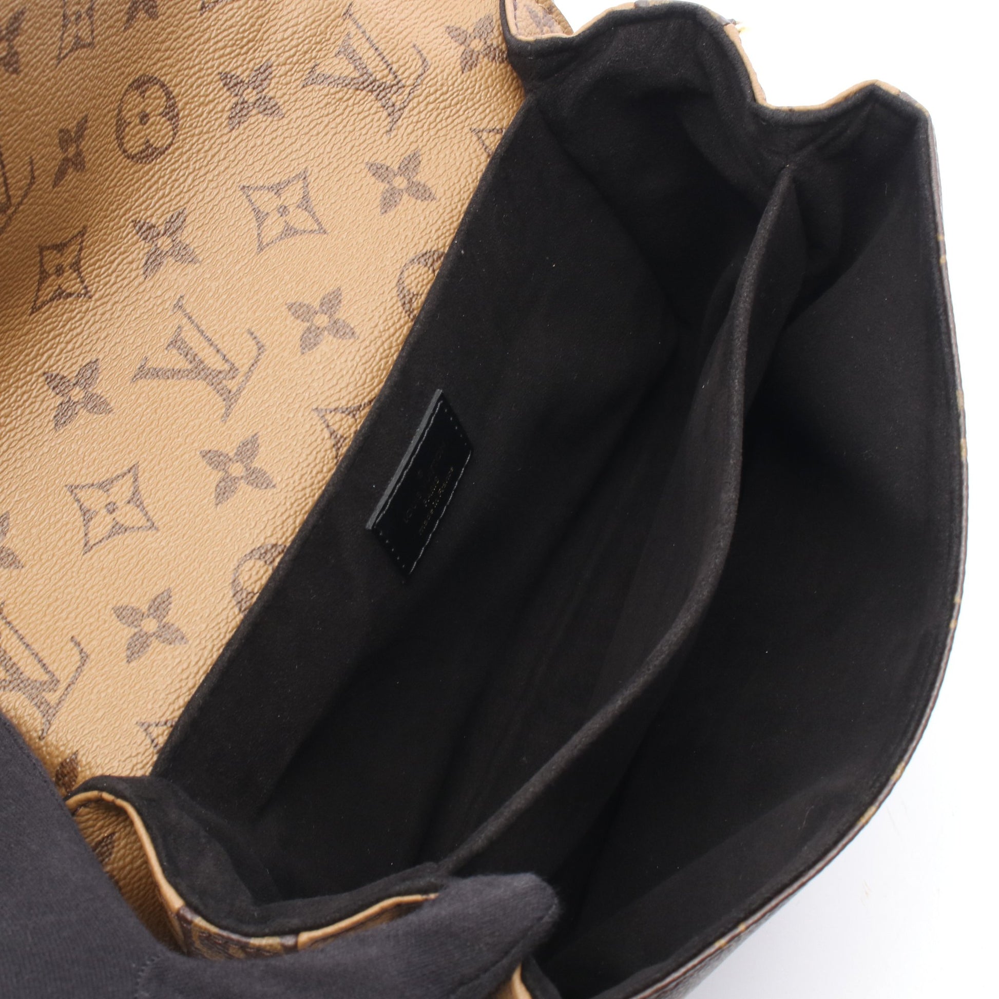ポシェット メティス MM モノグラムリバース 2WAY ハンドバッグ PVC レザー ブラウン ブラック ルイヴィトン バッグ LOUIS VUITTON