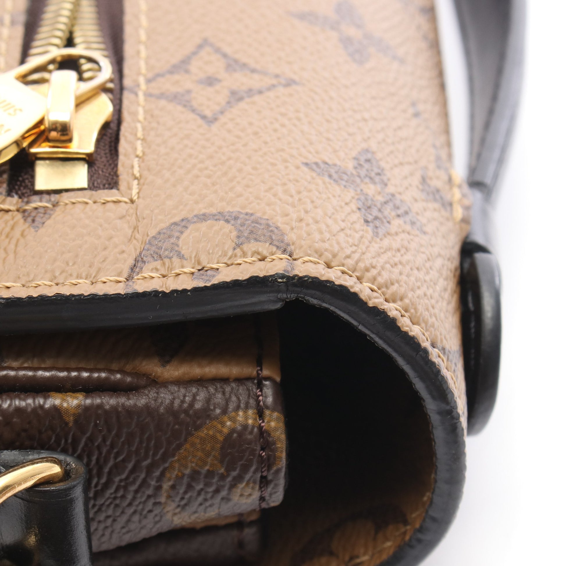 ポシェット メティス MM モノグラムリバース 2WAY ハンドバッグ PVC レザー ブラウン ブラック ルイヴィトン バッグ LOUIS VUITTON