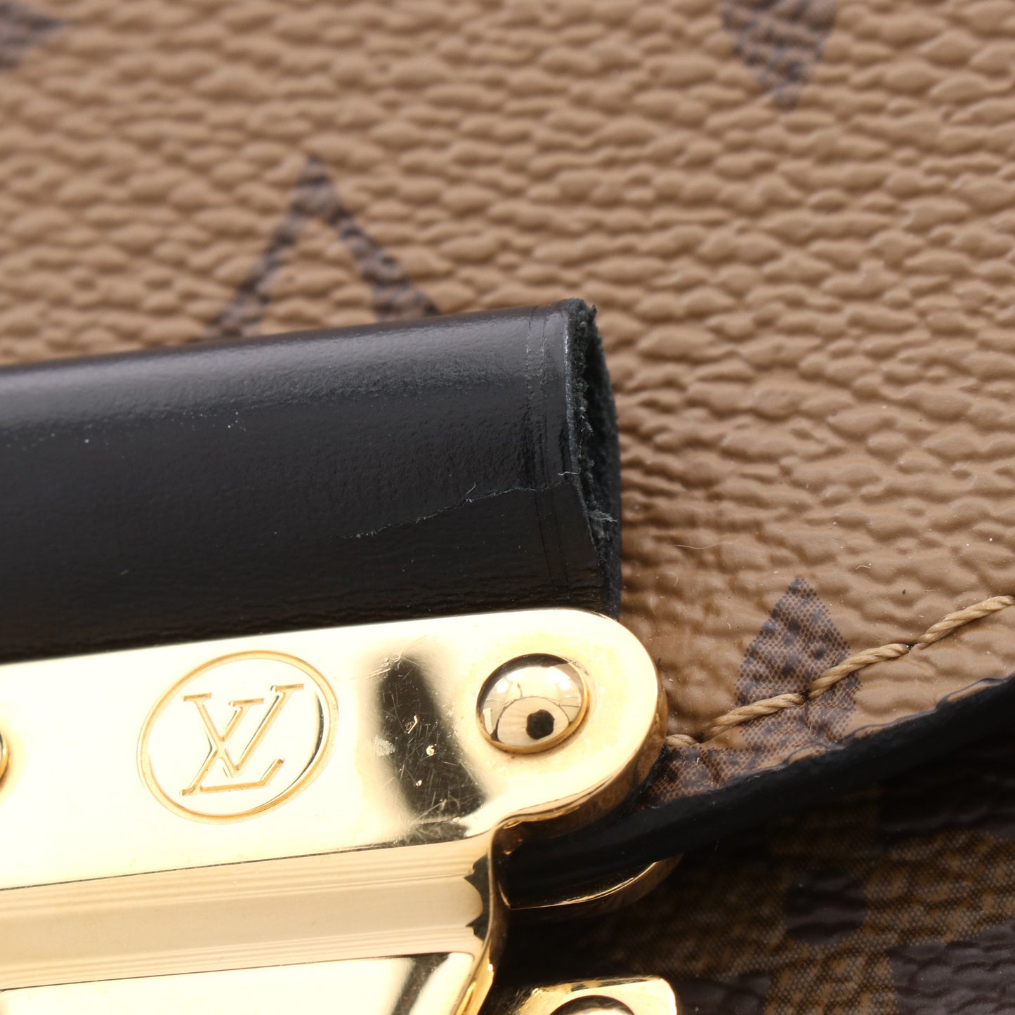 ポシェット メティス MM モノグラムリバース 2WAY ハンドバッグ PVC レザー ブラウン ブラック ルイヴィトン バッグ LOUIS VUITTON