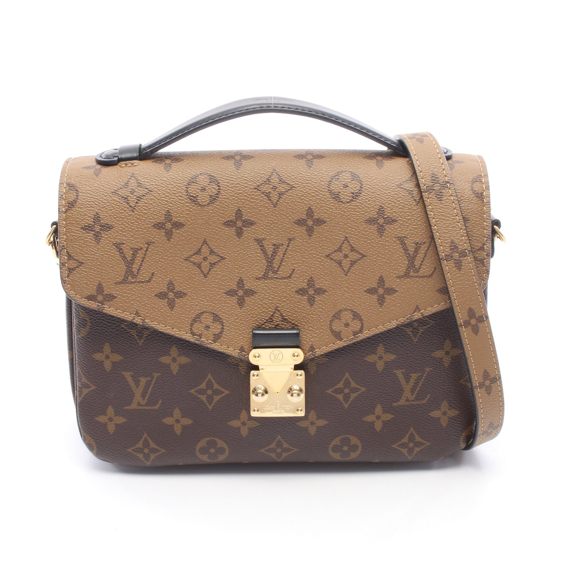 ポシェット メティス MM モノグラムリバース 2WAY ハンドバッグ PVC レザー ブラウン ブラック ルイヴィトン バッグ LOUIS VUITTON