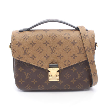 ポシェット メティス MM モノグラムリバース 2WAY ハンドバッグ PVC レザー ブラウン ブラック ルイヴィトン バッグ LOUIS VUITTON