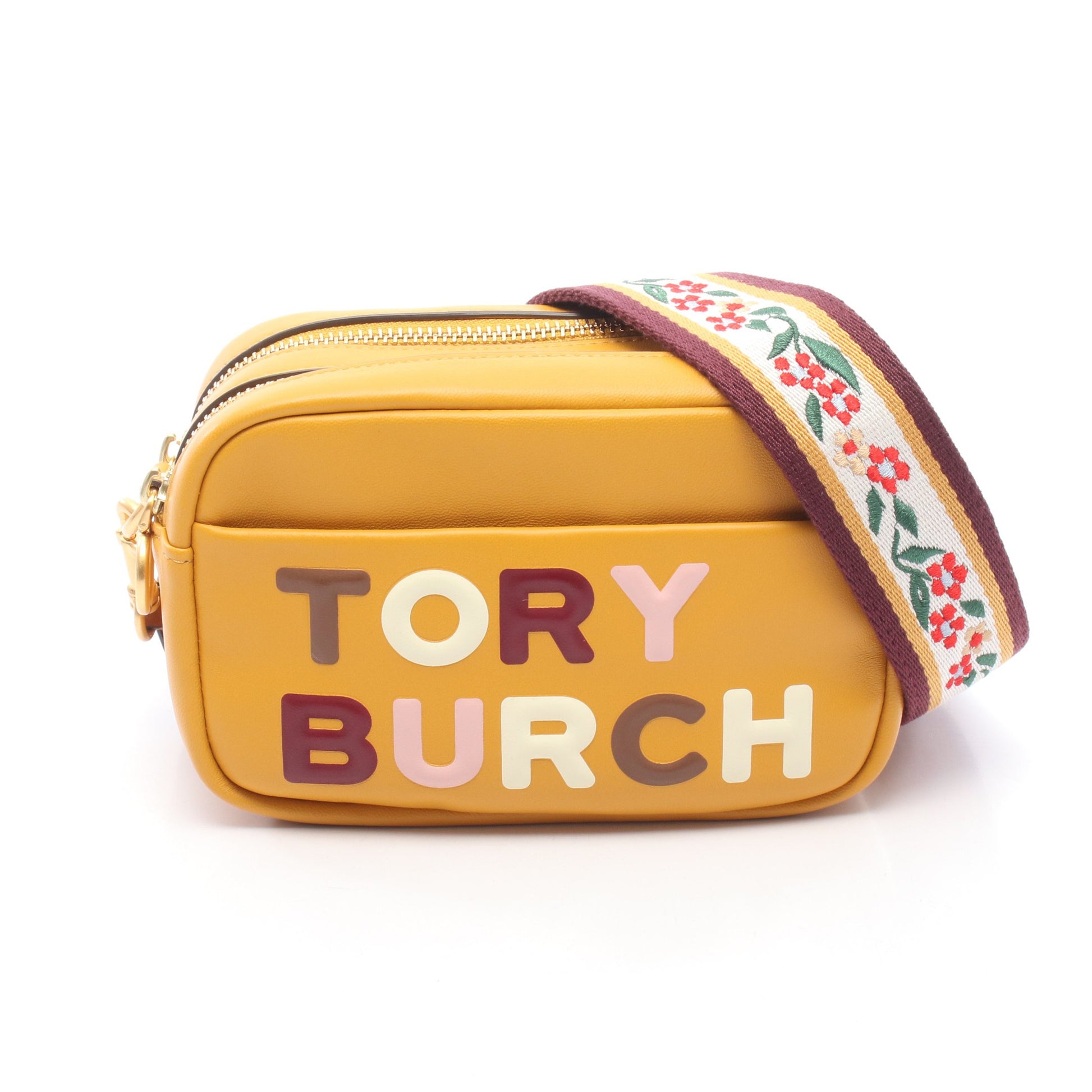 ペリー ハイフリークエンシー ミニ ショルダーバッグ レザー オレンジイエロー マルチカラー トリーバーチ バッグ TORY BURCH