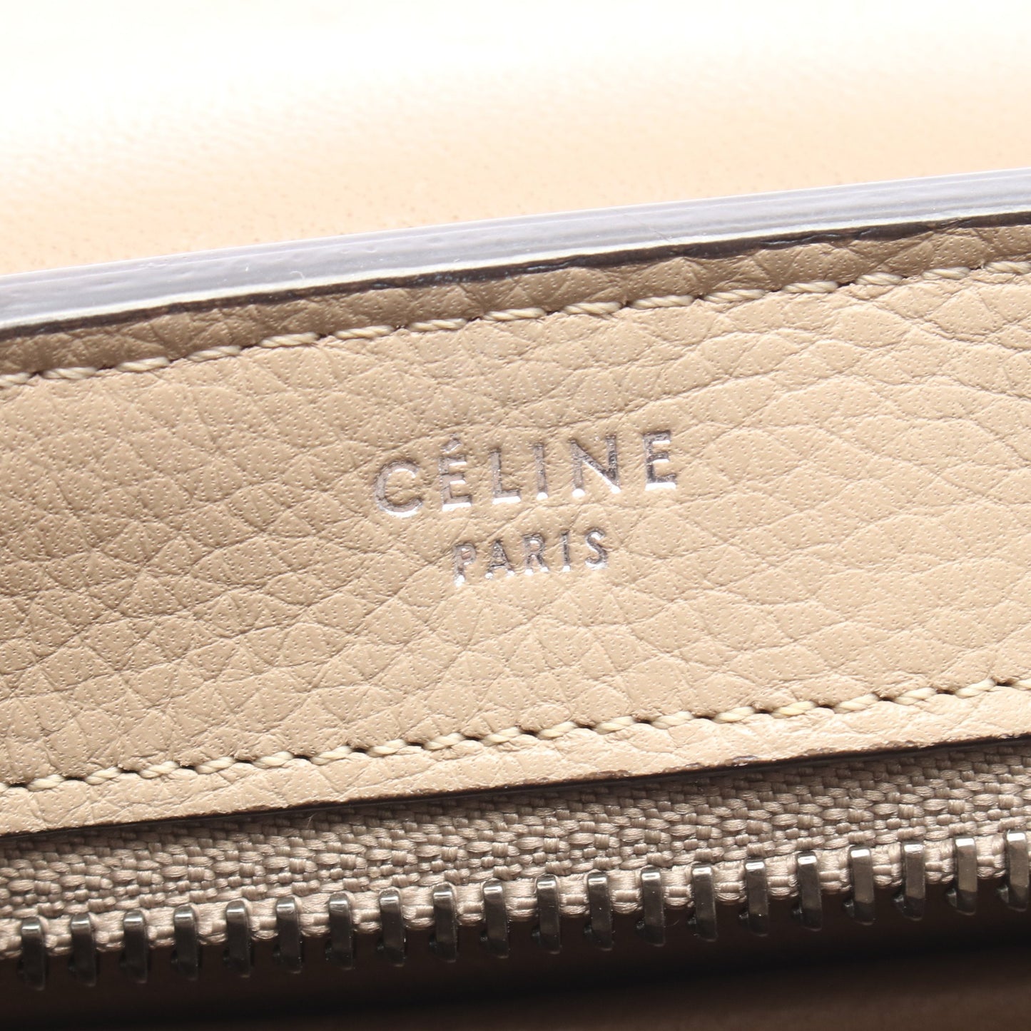 トラペーズ スモール 2WAY ハンドバッグ レザー スエード ベージュ ライトブラウン セリーヌ バッグ CELINE