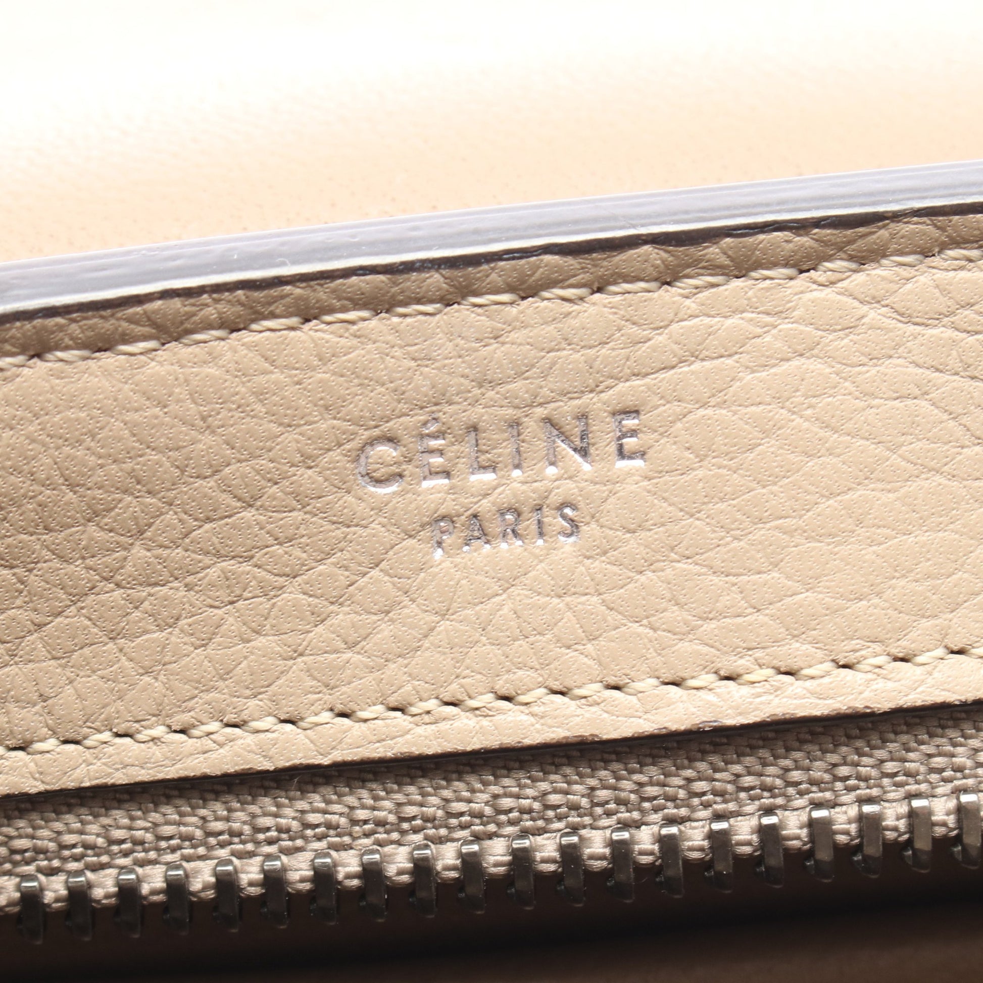 トラペーズ スモール 2WAY ハンドバッグ レザー スエード ベージュ ライトブラウン セリーヌ バッグ CELINE