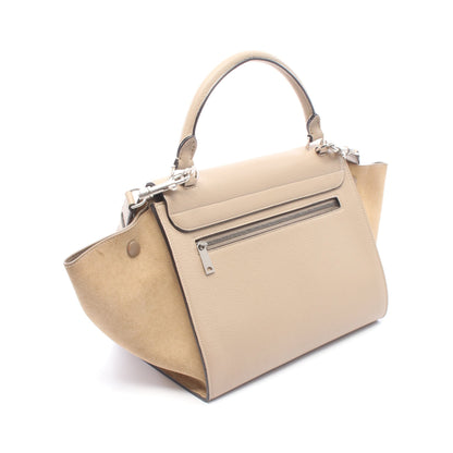 トラペーズ スモール 2WAY ハンドバッグ レザー スエード ベージュ ライトブラウン セリーヌ バッグ CELINE