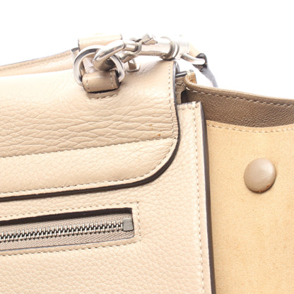 トラペーズ スモール 2WAY ハンドバッグ レザー スエード ベージュ ライトブラウン セリーヌ バッグ CELINE