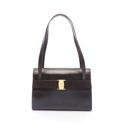 ヴァラリボン ショルダーバッグ レザー ダークブラウン サルヴァトーレフェラガモ バッグ Salvatore Ferragamo