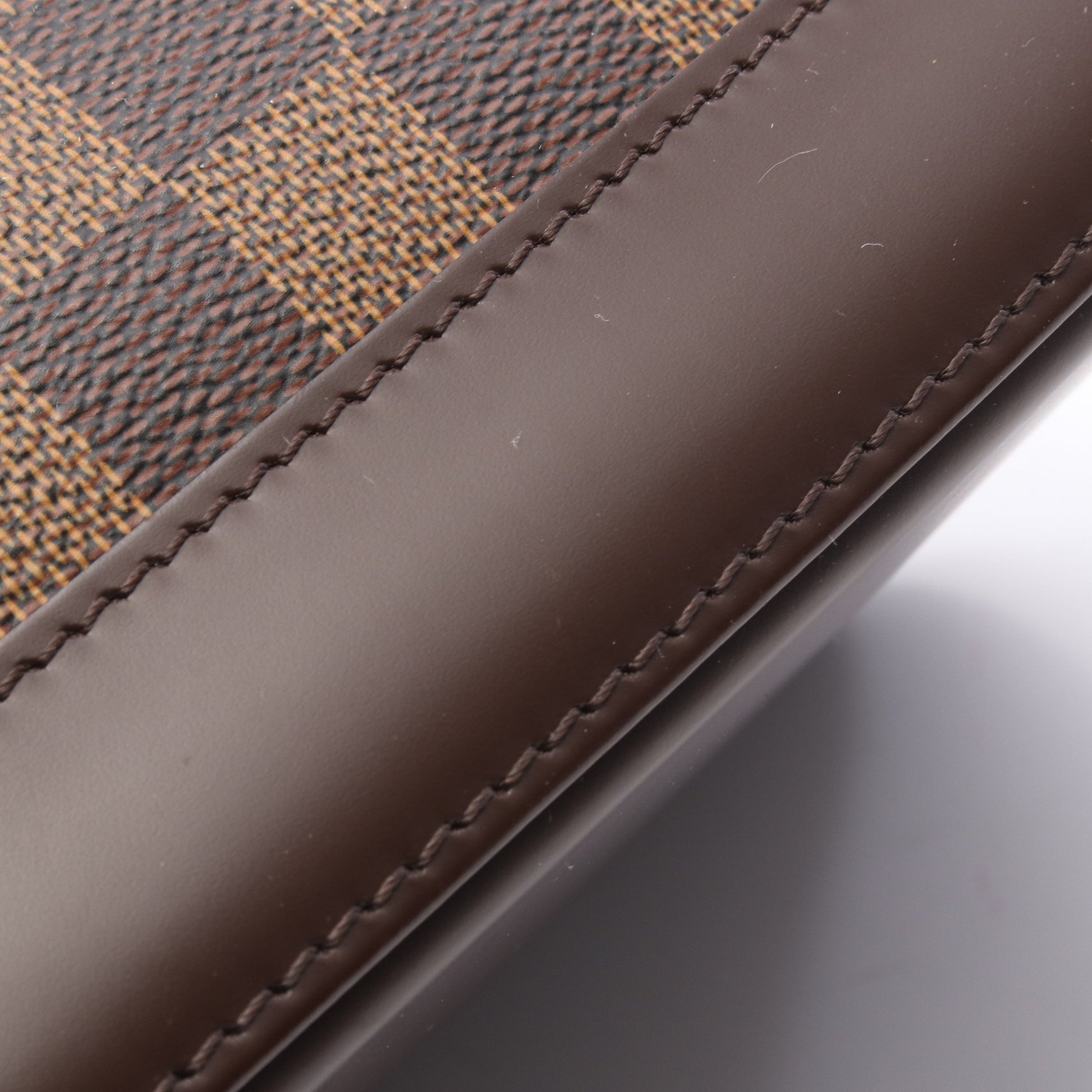 アルマ ダミエエベヌ ハンドバッグ PVC レザー ブラウン ルイヴィトン バッグ LOUIS VUITTON