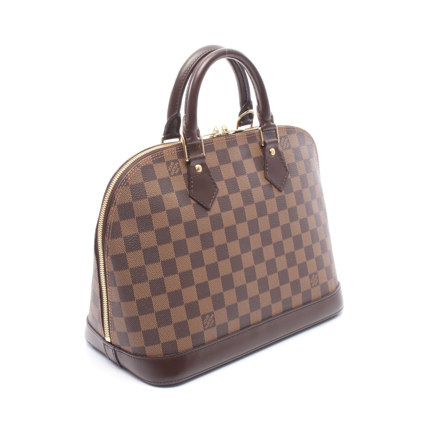 アルマ ダミエエベヌ ハンドバッグ PVC レザー ブラウン ルイヴィトン バッグ LOUIS VUITTON