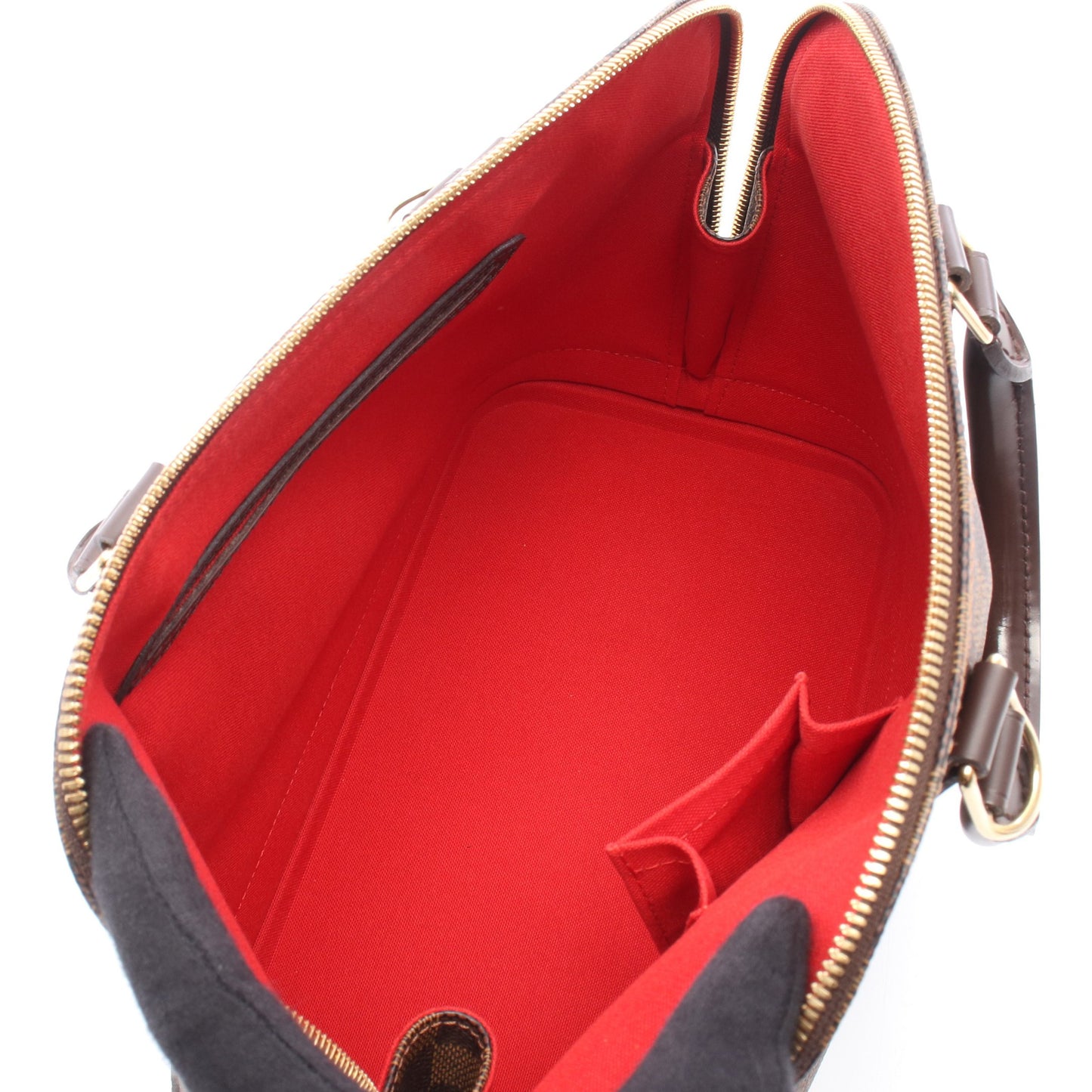 アルマ ダミエエベヌ ハンドバッグ PVC レザー ブラウン ルイヴィトン バッグ LOUIS VUITTON
