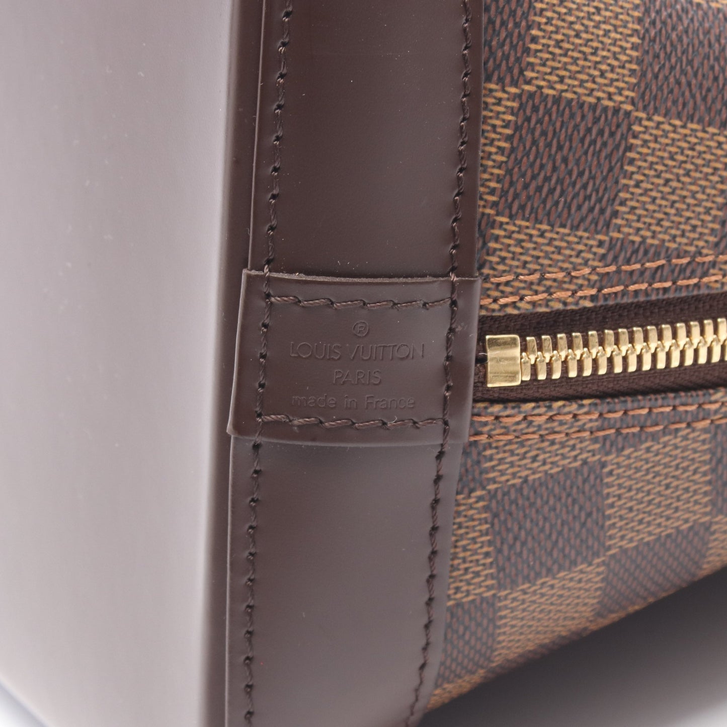アルマ ダミエエベヌ ハンドバッグ PVC レザー ブラウン ルイヴィトン バッグ LOUIS VUITTON