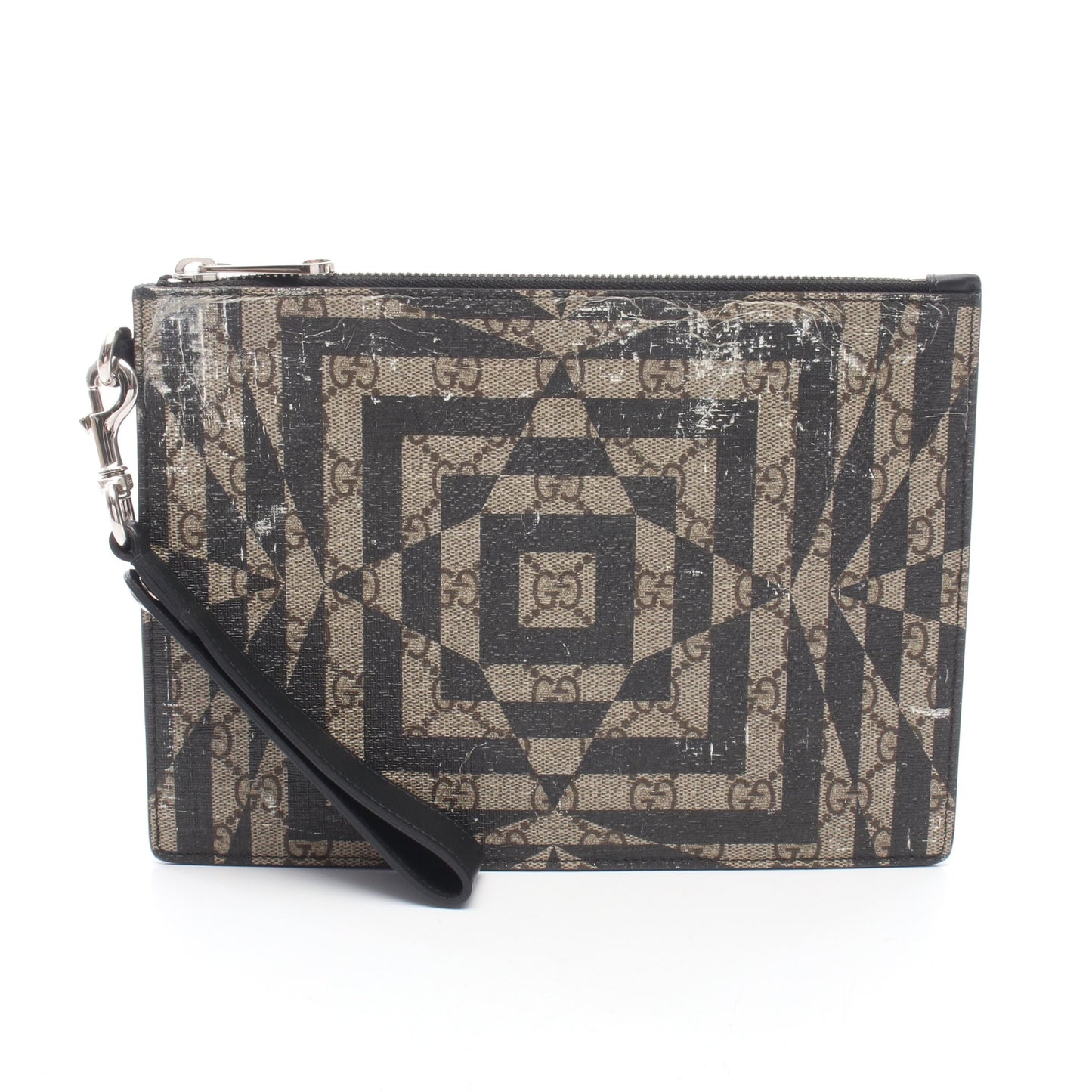 GGカレイド クラッチバッグ コーティングキャンバス/レザー ベージュ ブラウン ブラック グッチ バッグ GUCCI