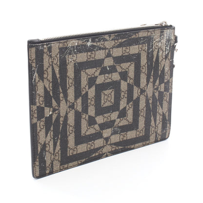 GGカレイド クラッチバッグ コーティングキャンバス/レザー ベージュ ブラウン ブラック グッチ バッグ GUCCI