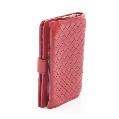 イントレチャート 二つ折り財布 レザー レッド ボッテガヴェネタ 財布・小物 BOTTEGA VENETA