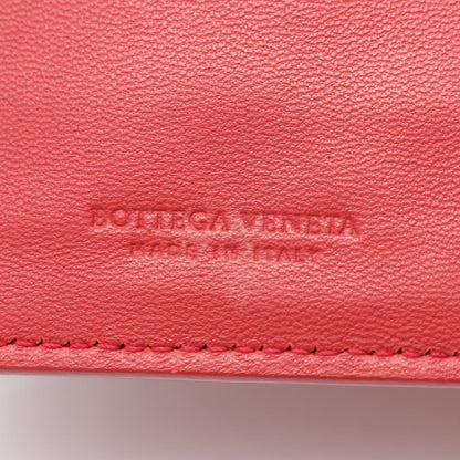 イントレチャート 二つ折り財布 レザー レッド ボッテガヴェネタ 財布・小物 BOTTEGA VENETA