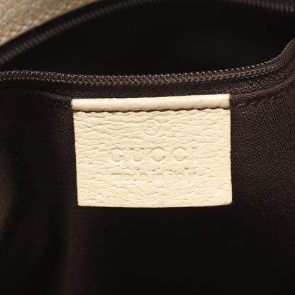 GGキャンバス ショルダーバッグ キャンバス レザー ベージュ ブラウン グッチ バッグ GUCCI