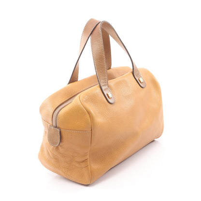 アナグラム ハンドバッグ ミニボストンバッグ レザー イエローブラウン ロエベ バッグ LOEWE