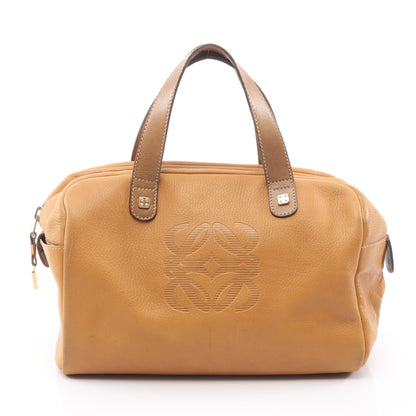 アナグラム ハンドバッグ ミニボストンバッグ レザー イエローブラウン ロエベ バッグ LOEWE
