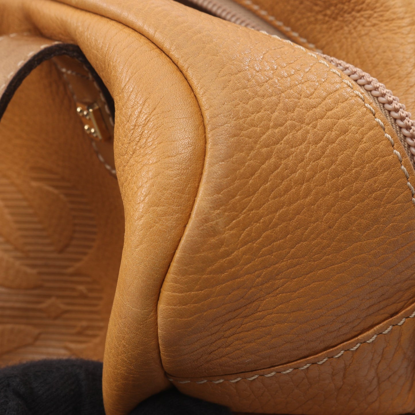アナグラム ハンドバッグ ミニボストンバッグ レザー イエローブラウン ロエベ バッグ LOEWE