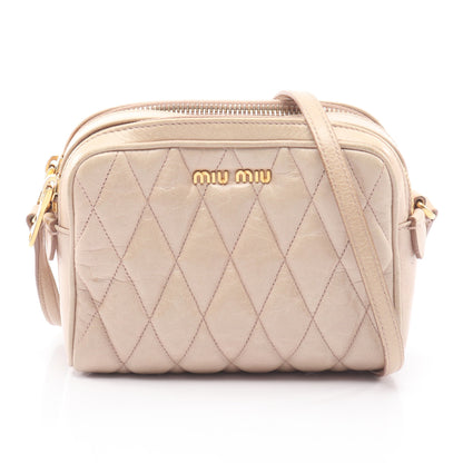 MATELASSE マテラッセ ショルダーバッグ レザー ライトベージュ ミュウミュウ バッグ miu miu
