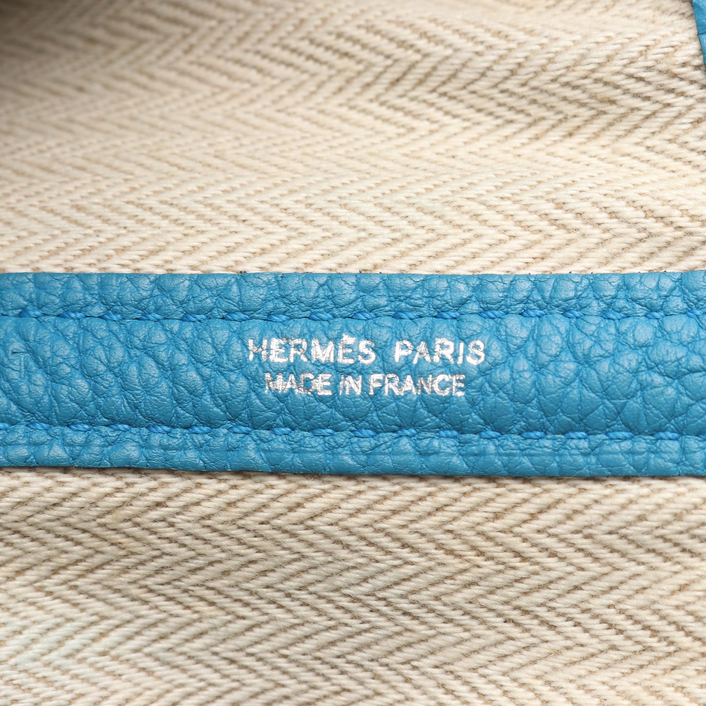 ガーデンパーティPM ブルーザンジバル ハンドバッグ トートバッグ ネゴンダ ブルー シルバー金具 A刻印 エルメス バッグ HERMES