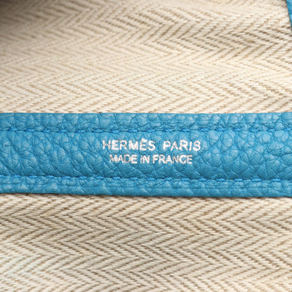 ガーデンパーティPM ブルーザンジバル ハンドバッグ トートバッグ ネゴンダ ブルー シルバー金具 A刻印 エルメス バッグ HERMES