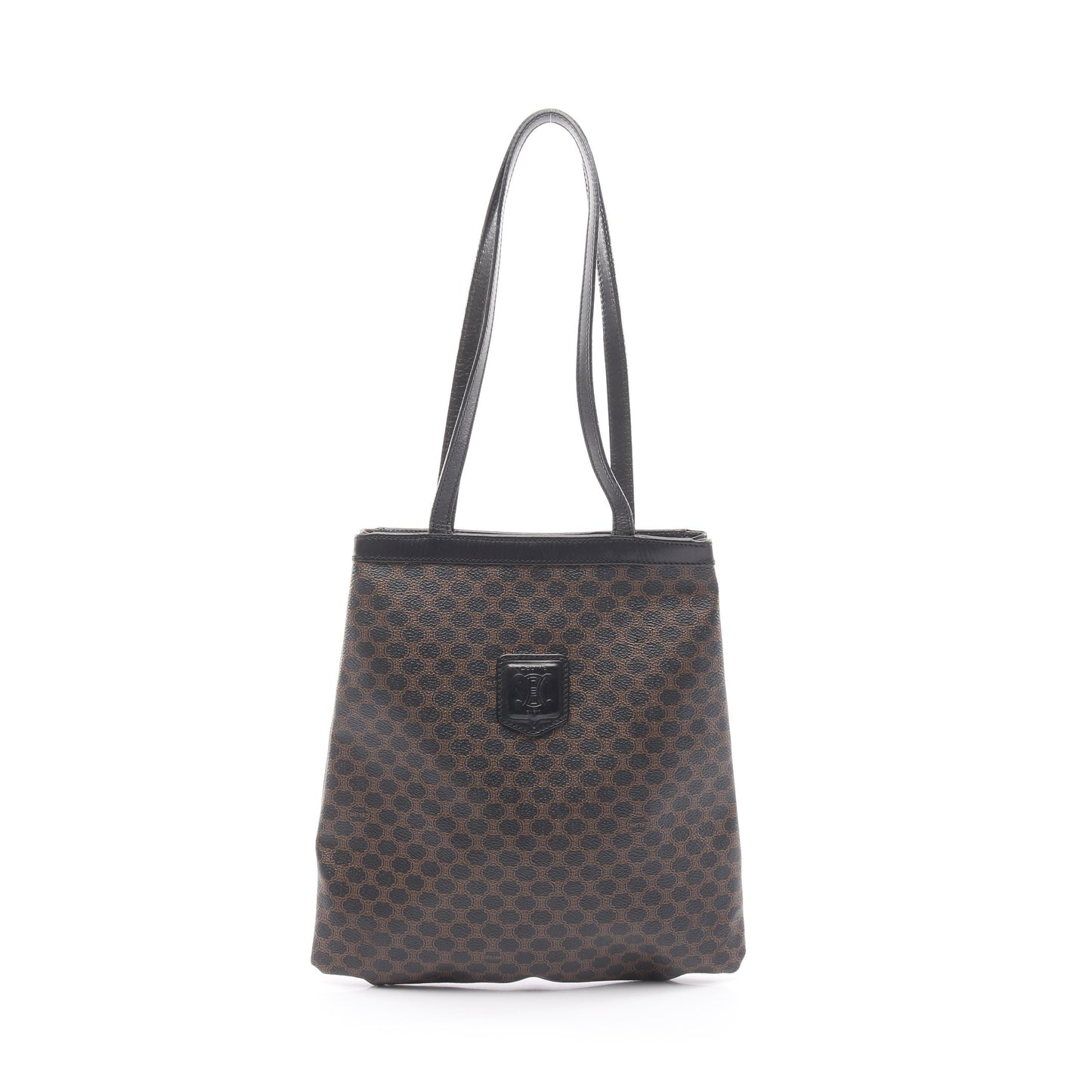 マカダム ショルダーバッグ トートバッグ PVC レザー ブラック ブラウン セリーヌ バッグ CELINE