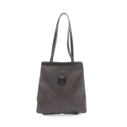 マカダム ショルダーバッグ トートバッグ PVC レザー ブラック ブラウン セリーヌ バッグ CELINE