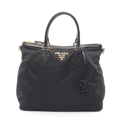ハンドバッグ ナイロン レザー ブラック プラダ バッグ PRADA