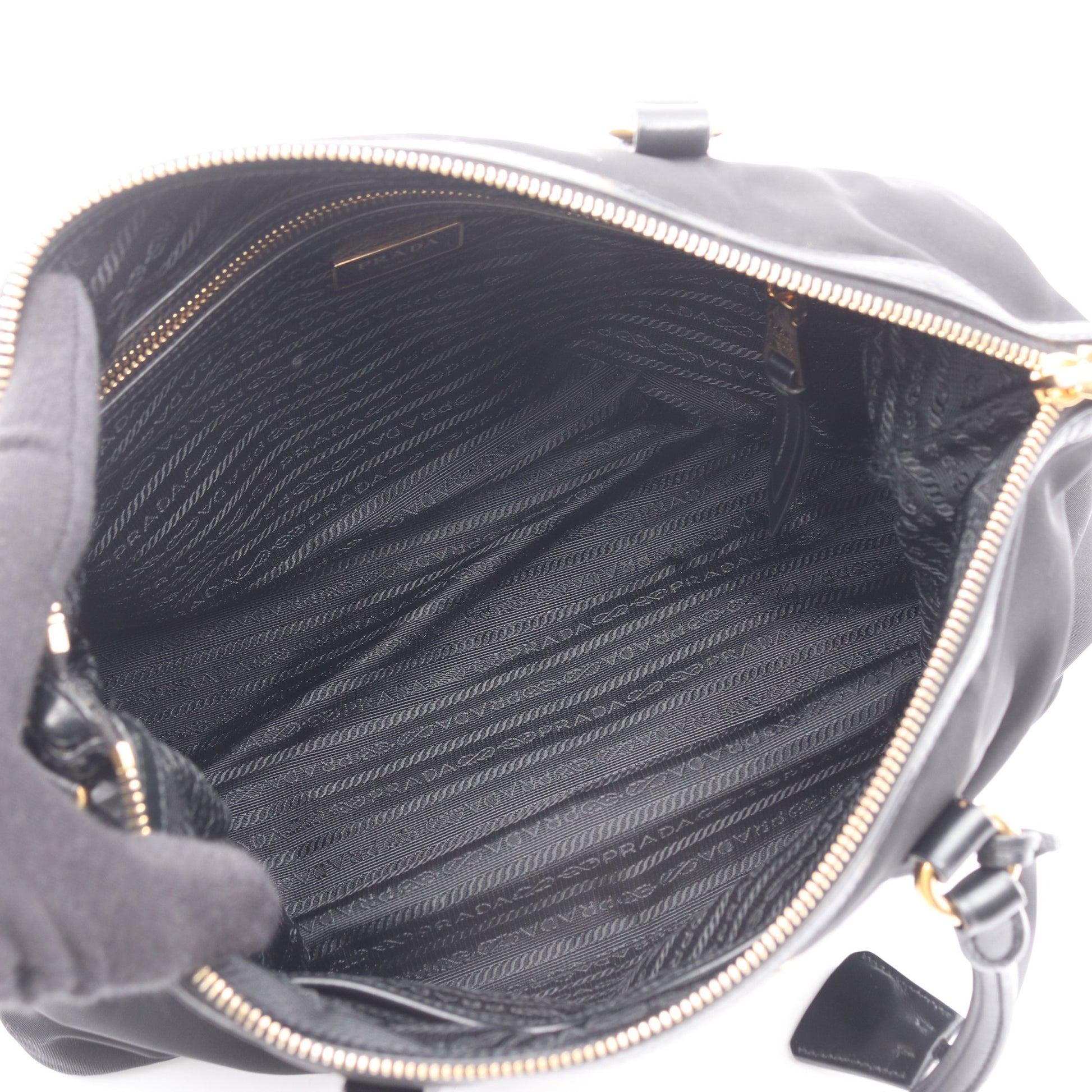 ハンドバッグ ナイロン レザー ブラック プラダ バッグ PRADA
