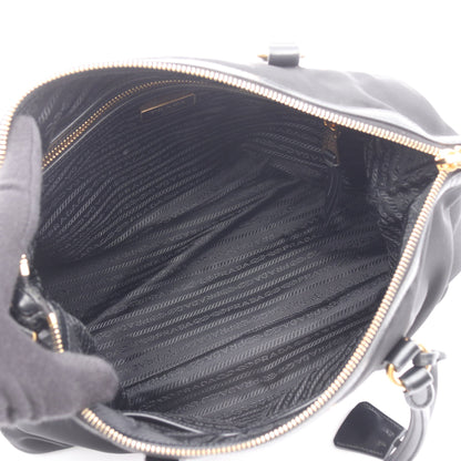 ハンドバッグ ナイロン レザー ブラック プラダ バッグ PRADA