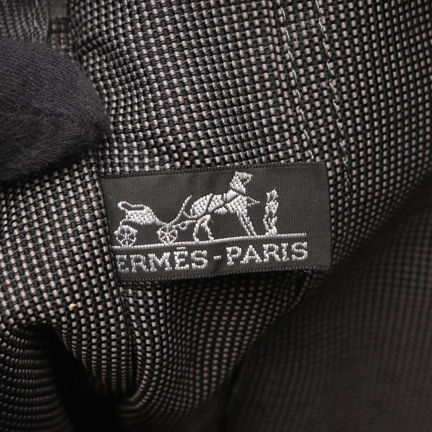エールラインMM ハンドバッグ トートバッグ ナイロンキャンバス ダークグレー シルバー金具 エルメス バッグ HERMES