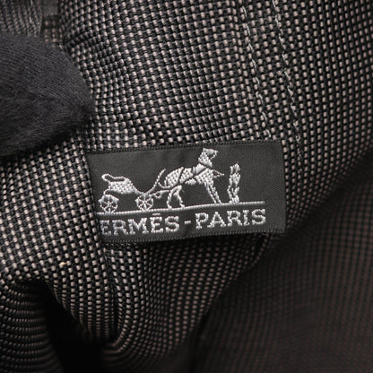 エールラインMM ハンドバッグ トートバッグ ナイロンキャンバス ダークグレー シルバー金具 エルメス バッグ HERMES