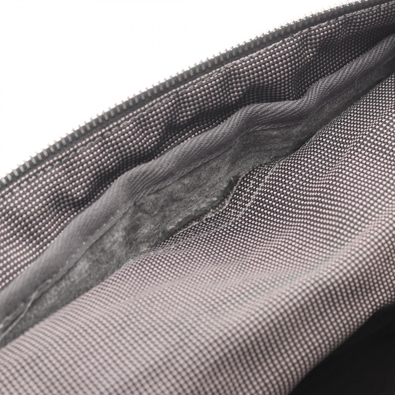 エールラインMM ハンドバッグ トートバッグ ナイロンキャンバス ダークグレー シルバー金具 エルメス バッグ HERMES